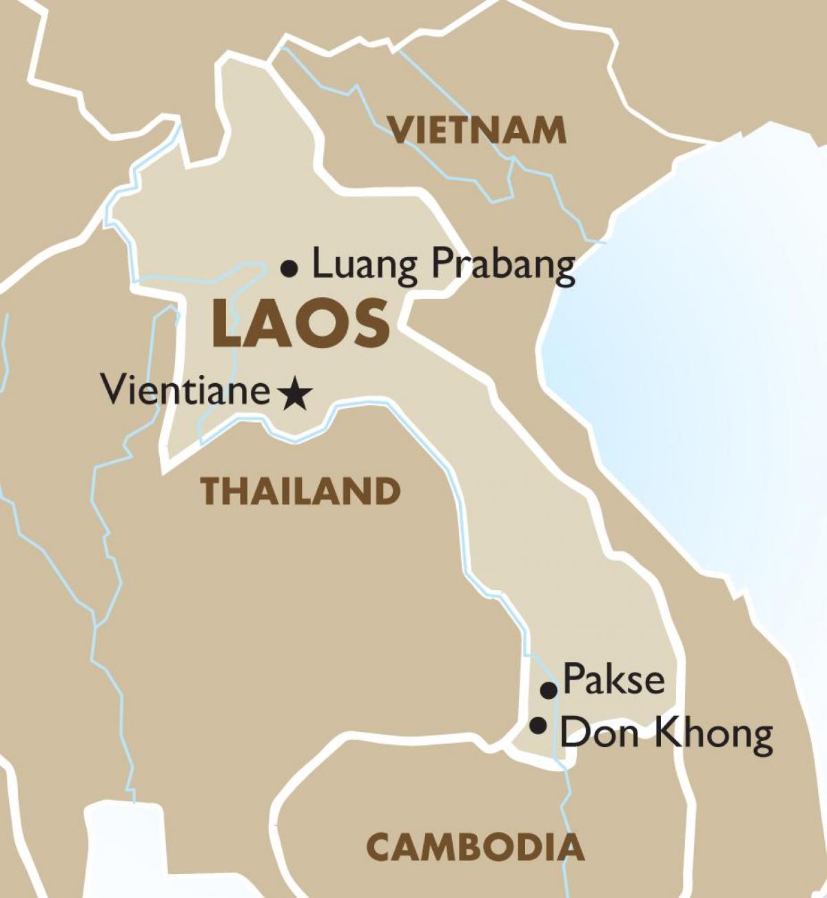 Harta de capitala laos-ului 