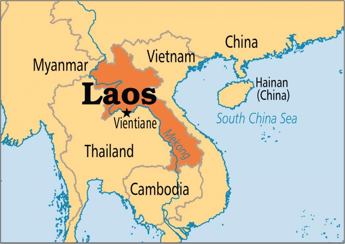laos țară din lume hartă