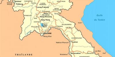 Harta detaliată a laos