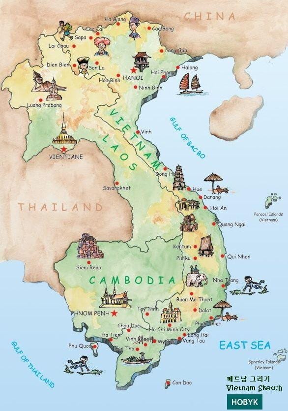 laos atractii hartă