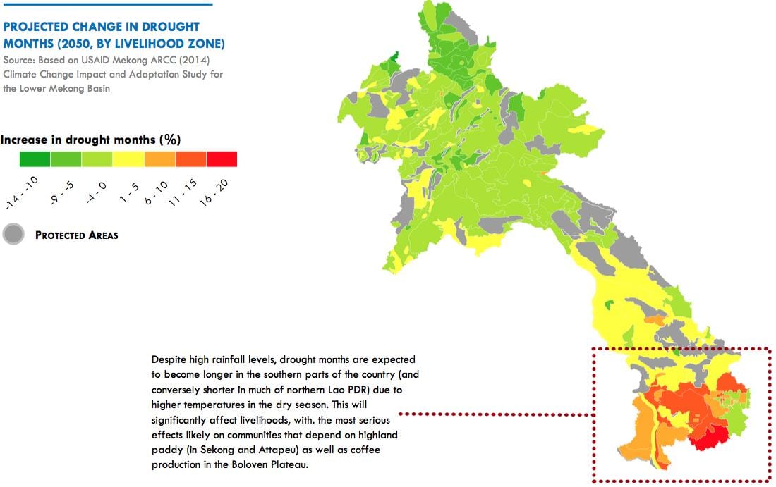 Harta laos climatice