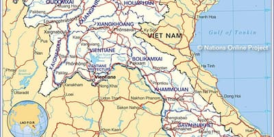 Harta laos și în țările din jur
