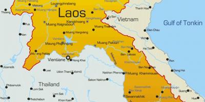 Laos pe o hartă