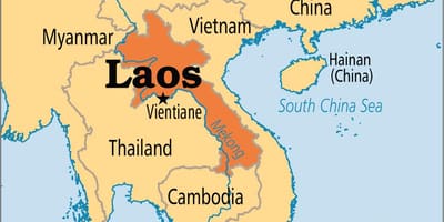 Laos țară din lume hartă