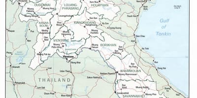 Harta laos de călătorie