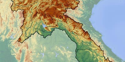 Harta laos topografice
