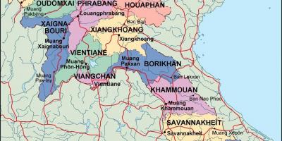 Laos politice hartă
