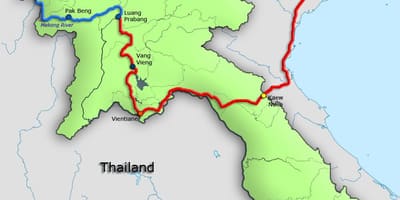 Mekong din laos hartă